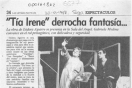 "Tía Irene" derrocha fantasía --  [artículo] Wilfredo Mayorga.