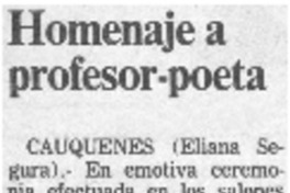 Homenaje a profesor-poeta