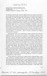 Relecturas hispanoamericanas  [artículo] Enrique Valdés.
