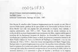 Relecturas hispanoamericanas  [artículo] Enrique Valdés.