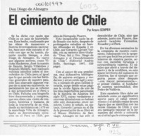 El cimiento de Chile  [artículo] Arturo Semper.