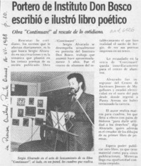 Portero de Instituto Don Bosco escribió e ilustró libro poético