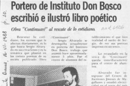 Portero de Instituto Don Bosco escribió e ilustró libro poético