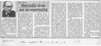 Neruda vivo en la memoria  [artículo] Emilio Oviedo.