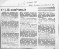 En julio con Neruda  [artículo] Sergio Ramón Fuentealba.