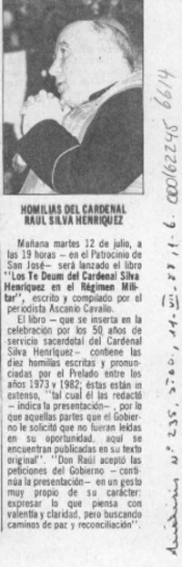 Homilías del Cardenal Raúl Silva Henríquez  [artículo].