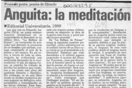 Anguita, la meditación como arte  [artículo] César Vásquez.