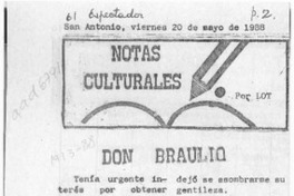 Don Braulio  [artículo] Lot.