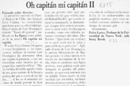 Oh capitán mi capitán II  [artículo] Pedro Lastra.