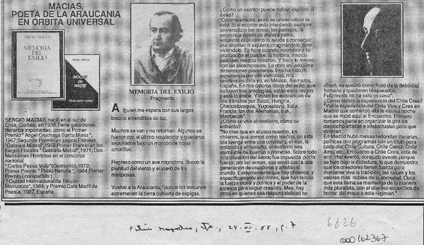 Macías, poeta de la Araucanía en órbita universal  [artículo].