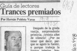 Trances premiados  [artículo] Hernán Poblete Varas.