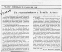 Un reconocimiento a Braulio Arenas  [artículo] Hugo Thénoux Moure.