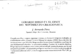 Gerardo Diego en el cenit del movimiento creacionista