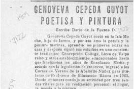 Genoveva Cepeda Guyot poetisa y pintura  [artículo] Darío de la Fuente D.