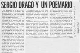Sergio Drago y un poemario  [artículo] José Vargas Badilla.