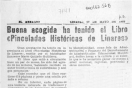 Buena acogida ha tenido el libro "Pinceladas históricas de Linares"  [artículo].
