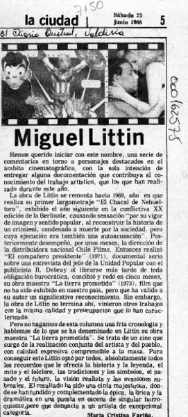Miguel Littin  [artículo].