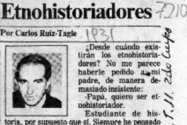 Etnohistoriadores  [artículo] Carlos Ruiz-Tagle.