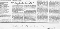"Trilogía de la calle"  [artículo] Rigoberto Carvajal.
