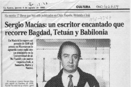 Sergio Macías, un escritor encantado que recorre Bagdad, Tetuán y Babilonia  [artículo].