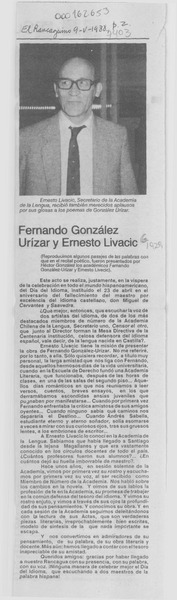 Fernando González-Urízar y Ernesto Livacic