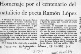 Homenaje por el centenario del natalicio de poeta Ramón López