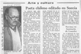 Poeta chileno editado en Suecia