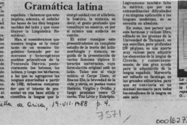 Gramática latina  [artículo].