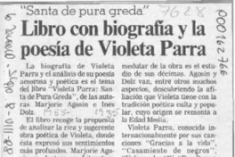 Libro con biografía y la poesía de Violeta Parra