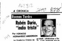 Rubén Darío, "indio triste"  [artículo] Horacio Hernández Anderson.