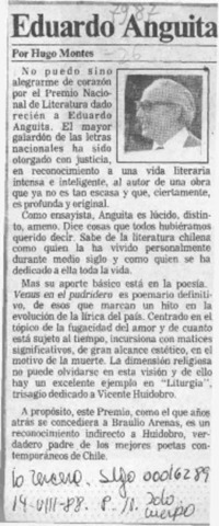 Eduardo Anguita  [artículo] Hugo Montes.