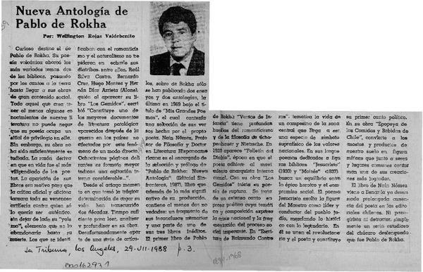 Antología de Pablo de Rokha  [artículo] Wellington Rojas.