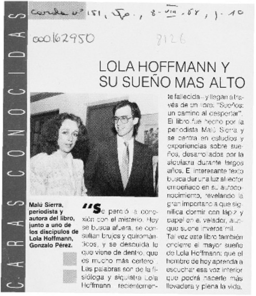 Lola Hoffmann y su sueño más alto  [artículo].