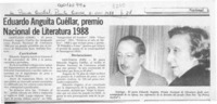 Eduardo Anguita Cuéllar, Premio Nacional de Literatura 1988  [artículo].