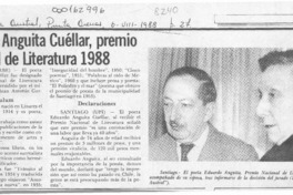 Eduardo Anguita Cuéllar, Premio Nacional de Literatura 1988  [artículo].