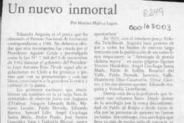 Un nuevo inmortal  [artículo] Marino Muñoz Lagos.