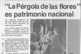 "La Pérgola de las flores" es patrimonio nacional  [artículo].
