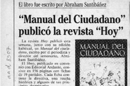 "Manual del ciudadano" publicó la revista "Hoy"