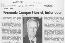 Fernando Campos Harriet, historiador  [artículo] Filebo.