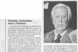 Premios Nacionales, Arte e Historia  [artículo].