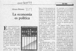 La economía es política  [artículo] Jorge Arrate.