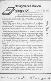 "Imagen de Chile en el siglo XX"  [artículo] E. V.