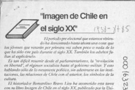 "Imagen de Chile en el siglo XX"  [artículo] E. V.