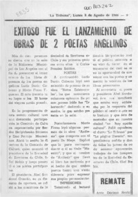 Exitoso fue el lanzamiento de obras de 2 poetas angelinos  [artículo].