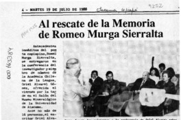 Al rescate de la memoria de Romeo Murga Sierralta  [artículo].