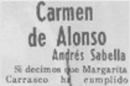 Carmen de Alonso