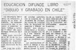 Educación difunde libro "Dibujo y grabado en Chile"  [artículo].