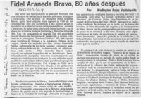 Fidel Araneda Bravo, 80 años después  [artículo] Wellington Rojas Valdebenito.