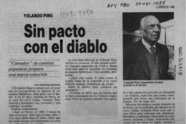Sin pacto con el diablo  [artículo] Fernando Barraza.