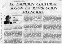 El empujón cultural según la revolución silenciosa  [artículo] Norman Merchak Apsé.